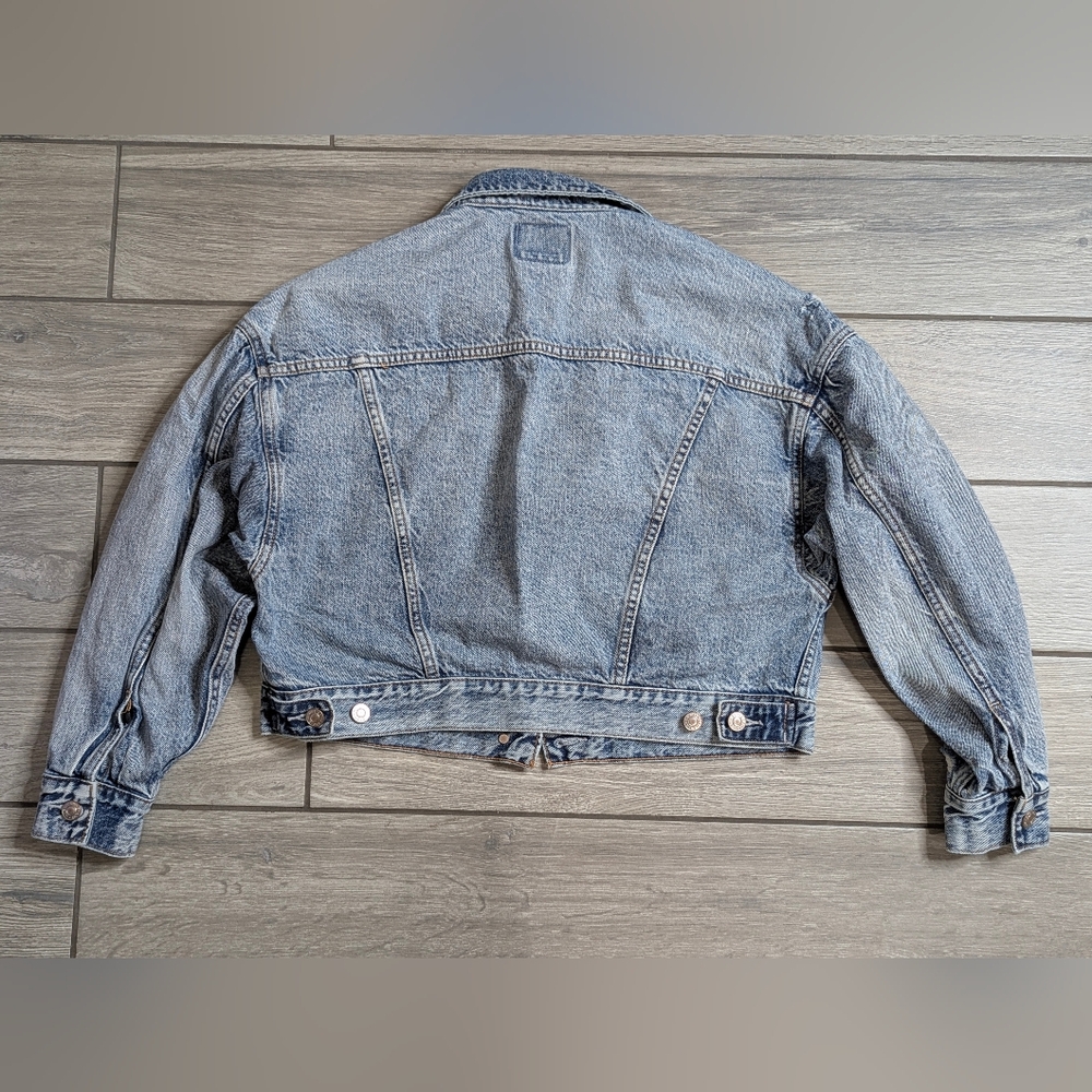 American Eagle AE Cropped (Tom Girl) Denim Jacket Size XS - Picture 5 of 9